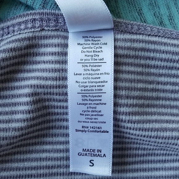 Gray and white mini stripe Classic Tee - Picture 3 of 3